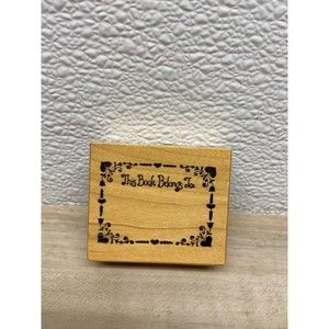 1988 Petaluma Bookplate Wood Mounted Rubber Stamp
